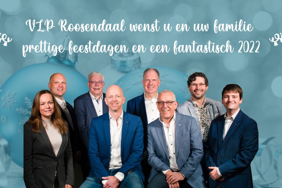 VLP Roosendaal wenst u en uw familie prettige feestfdagen en een fantastisch 2022